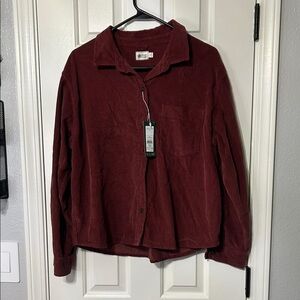 Alpine Design Maroon Corduroy Shirt